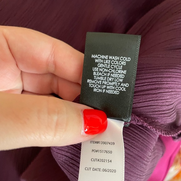 Torrid grape purple shiny gauze surplice babydoll blouse size 2 (2x) - Picture 10 of 10